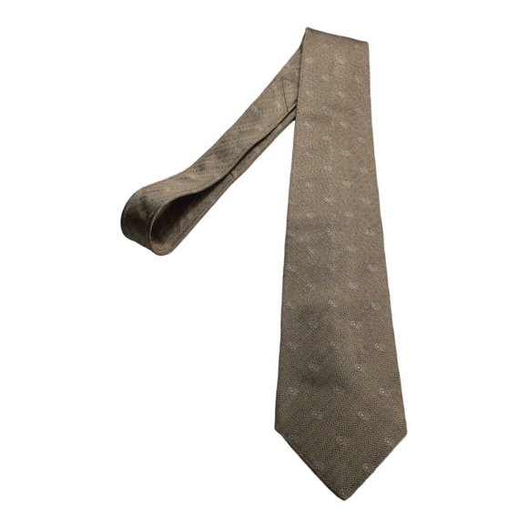 SULKA Beige Geometric Silk Tie Made In France 60"/3".3/4 EX COND - Picture 7 of 7
